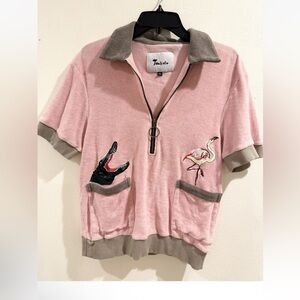 Tombolo Flamingo Tartare Terry Shirt Top XS